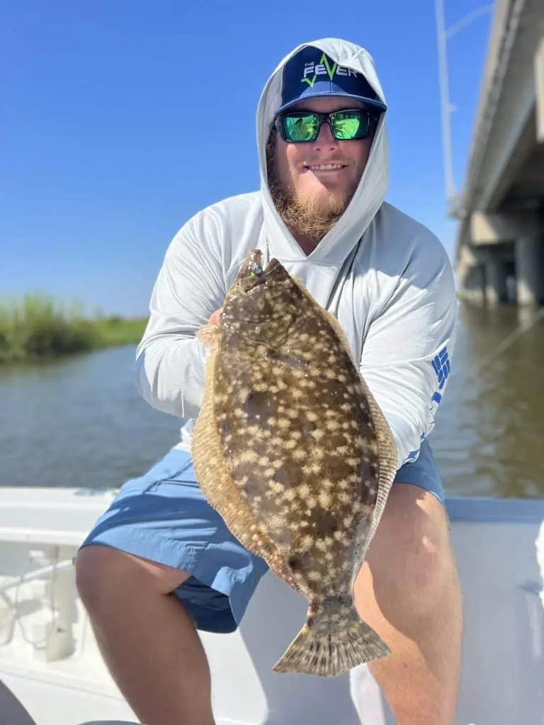 Mobile Bay Flounder Fishing charter Captain Taylor