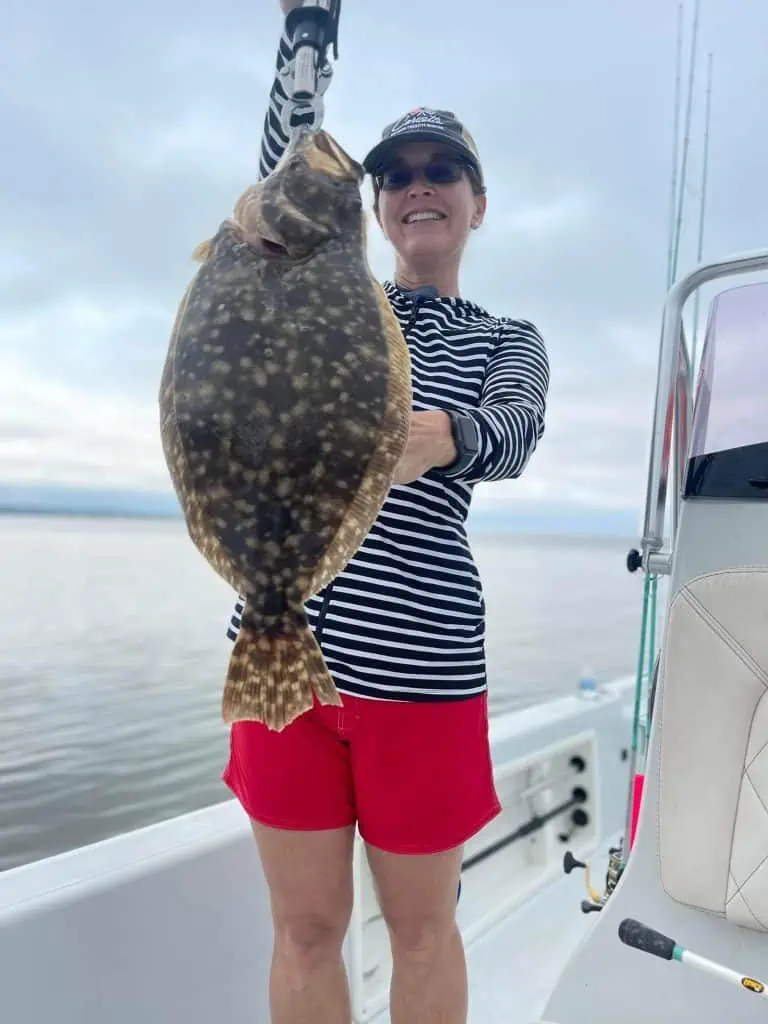Catch a doormat flounder on Mobile Bay